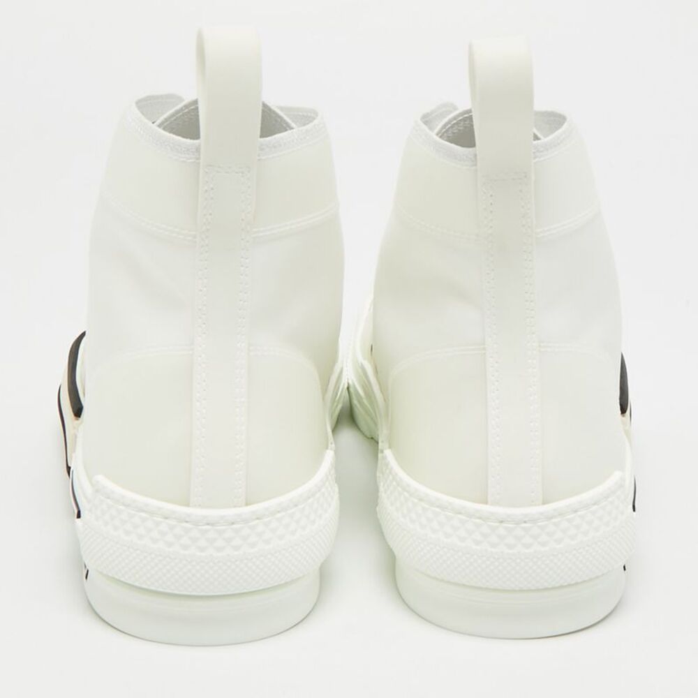 Dior B23 Size 42 White Canvas And Pvc High Top Sneakers - Picture 5 of 7
